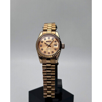 Custom Seiko Mod • Rose Gold Diamond Datejust • 26mm